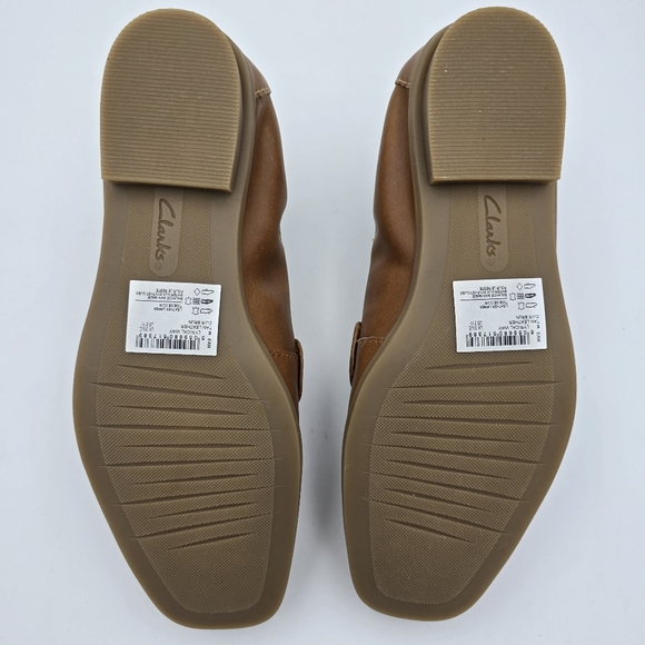 6W - WIDE WIDTH - Clarks Lyrical Way Women's Loafers, Tan Leather, NEW! - Picture 12 of 16